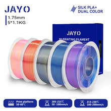 Silk PLA+ Filament – 5-Roll Bundle (1.75mm, 1.1KG Each) | Dual & Triple Rainbow Colors | Printin3D.co