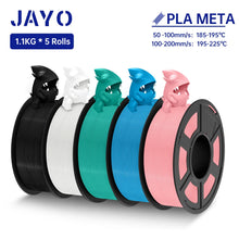 5-Roll Mixed PLA Filament Bundle – PLA+, Matte, Meta & PLA 2.0 | 1.75mm, 1.1KG Each | Printin3D.co
