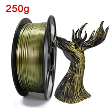 250G Silk PLA Rainbow Filament – Dual Color 1.75mm PLA for 3D Printers, Gold Blend Finish | Printin3D.co