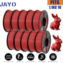 10-Roll PETG Filament Bundle – 1.75mm | Bubble-Free, Multi-Color 3D Printing | 1.1KG Each | Printin3D.co