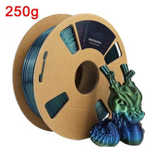 250G Silk PLA Rainbow Filament – Dual Color 1.75mm PLA for 3D Printers, Gold Blend Finish | Printin3D.co