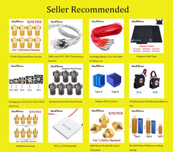 V6 Brass Nozzle Set – 5/10pcs (M6 Thread, 0.2–1.0mm) for 1.75mm Filament | Compatible with V5/V6 Hotends | Printin3D.co