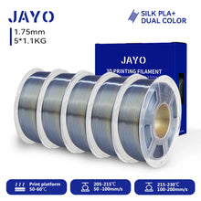 Silk PLA+ Filament – 5-Roll Bundle (1.75mm, 1.1KG Each) | Dual & Triple Rainbow Colors | Printin3D.co