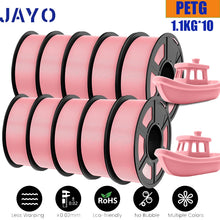 10-Roll PETG Filament Bundle – 1.75mm | Bubble-Free, Multi-Color 3D Printing | 1.1KG Each | Printin3D.co