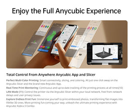 ANYCUBIC Kobra 3 Combo – Multi-Color FDM 3D Printer with 600mm/s Speed & 250×250×260mm Build Volume | Printin3D.co