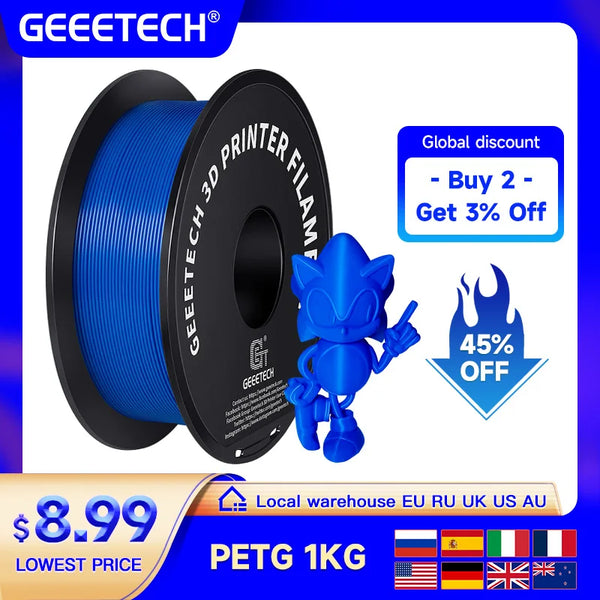 PETG Filament – 1KG Spool (1.75mm) | Colorful, Vacuum-Sealed, FDM-Compatible | Printin3D.co