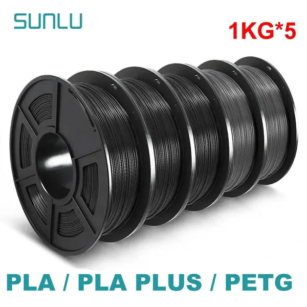 5KG Mixed 3D Printer Filament Bundle – PLA, PETG, PLA+ & Clear | 1.75mm (5 x 1KG Rolls) | Printin3D.co