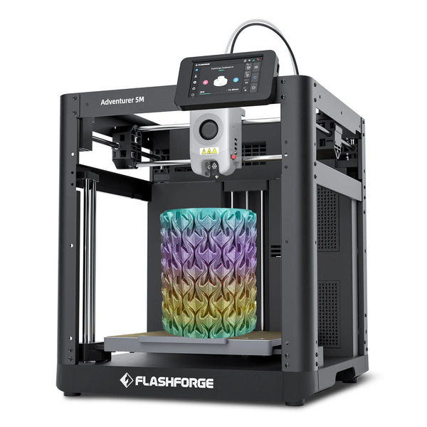 Flashforge Adventurer 5M 3D Printer – 600mm/s High-Speed Printing, Full Auto-Leveling, 280°C Direct Extruder, PEI Flex Plate | Printin3D.co