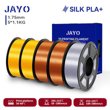 Silk PLA+ Filament – 5-Roll Bundle (1.75mm, 1.1KG Each) | Dual & Triple Rainbow Colors | Printin3D.co
