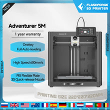 Flashforge Adventurer 5M 3D Printer – High-Speed Printing, Auto-Leveling, Direct Drive Extruder & PEI Flexible Plate | Printin3D.co