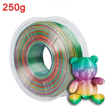 250G Silk PLA Rainbow Filament – Dual Color 1.75mm PLA for 3D Printers, Gold Blend Finish | Printin3D.co