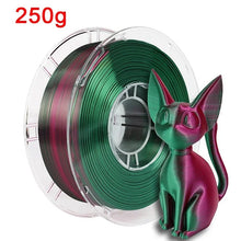 250G Silk PLA Rainbow Filament – Dual Color 1.75mm PLA for 3D Printers, Gold Blend Finish | Printin3D.co