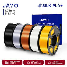 Silk PLA+ Filament – 5-Roll Bundle (1.75mm, 1.1KG Each) | Dual & Triple Rainbow Colors | Printin3D.co