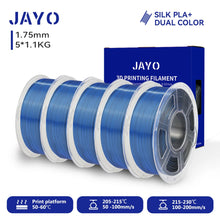 Silk PLA+ Filament – 5-Roll Bundle (1.75mm, 1.1KG Each) | Dual & Triple Rainbow Colors | Printin3D.co