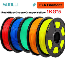 5KG Mixed 3D Printer Filament Bundle – PLA, PETG, PLA+ & Clear | 1.75mm (5 x 1KG Rolls) | Printin3D.co