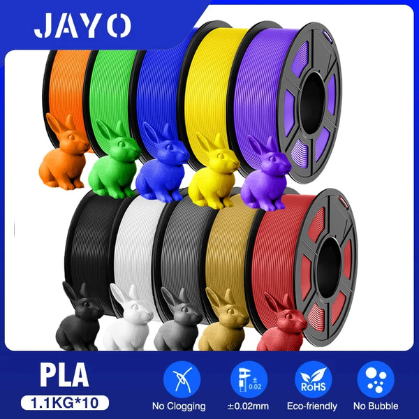 PLA Filament Bundle – 8 or 10 Rolls (1.75mm, 11KG Total) | Multi-Color, Bubble-Free, Smooth Printing | Printin3D.co