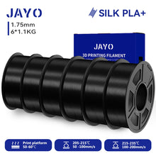 6-Roll Silk PLA+ Filament Bundle – 1.75mm | Glossy, Silky Finish for FDM Printers | Printin3D.co