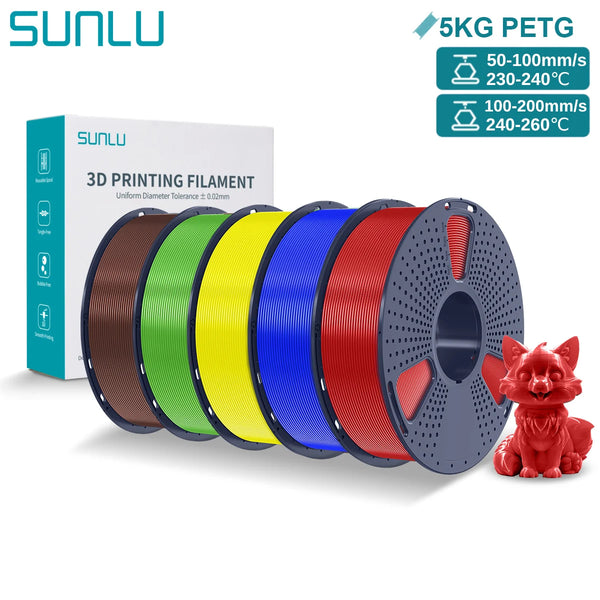 5KG PETG 3D Printer Filament – 1.75mm Diameter, Tangle-Free Spool, Durable & Neatly Wound for FDM Printers | Printin3D.co