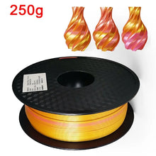 250G Silk PLA Rainbow Filament – Dual Color 1.75mm PLA for 3D Printers, Gold Blend Finish | Printin3D.co