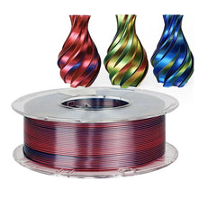 250G Silk PLA Rainbow Filament – Dual Color 1.75mm PLA for 3D Printers, Gold Blend Finish | Printin3D.co
