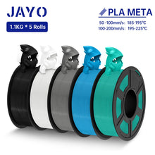 5-Roll Mixed PLA Filament Bundle – PLA+, Matte, Meta & PLA 2.0 | 1.75mm, 1.1KG Each | Printin3D.co
