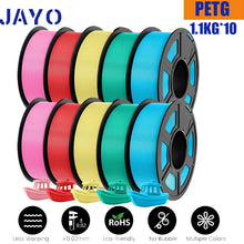 10-Roll Multicolor PLA+ / PLA / PETG Filament Bundle – 1.75mm | No-Bubble FDM Filament | Printin3D.co