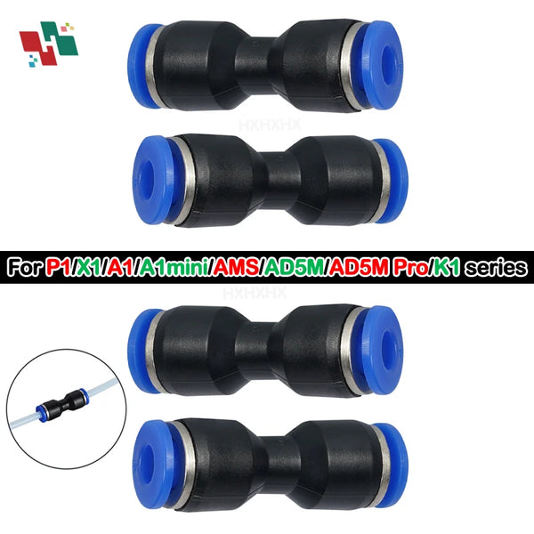 Pneumatic Fitting for Bambu Lab X1C/X1/P1P/P1S – PTFE Tube Connector for 1.75mm Filament & AMS | Printin3D.co