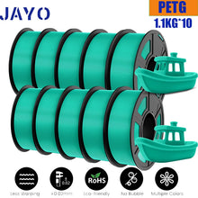 10-Roll PETG Filament Bundle – 1.75mm | Bubble-Free, Multi-Color 3D Printing | 1.1KG Each | Printin3D.co