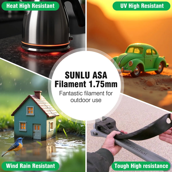 ASA Filament – 1.75mm, 1KG Spool | UV & Weather Resistant 3D Printing Material | Printin3D.co