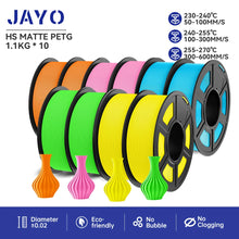 10-Roll Multicolor PLA+ / PLA / PETG Filament Bundle – 1.75mm | No-Bubble FDM Filament | Printin3D.co