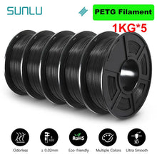 5KG Mixed 3D Printer Filament Bundle – PLA, PETG, PLA+ & Clear | 1.75mm (5 x 1KG Rolls) | Printin3D.co