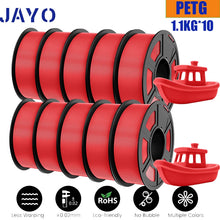 10-Roll PETG Filament Bundle – 1.75mm | Bubble-Free, Multi-Color 3D Printing | 1.1KG Each | Printin3D.co