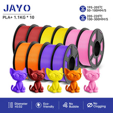 10-Roll Multicolor PLA+ / PLA / PETG Filament Bundle – 1.75mm | No-Bubble FDM Filament | Printin3D.co