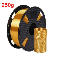 250G Silk PLA Rainbow Filament – Dual Color 1.75mm PLA for 3D Printers, Gold Blend Finish | Printin3D.co