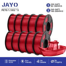 10-Roll PETG Filament Bundle – 1.75mm | Bubble-Free, Multi-Color 3D Printing | 1.1KG Each | Printin3D.co