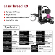 EasyThreed K9 Mini 3D Printer – Beginner-Friendly One-Click Printing with Magnetic Platform | Compact Desktop FDM Printer | Printin3D.co