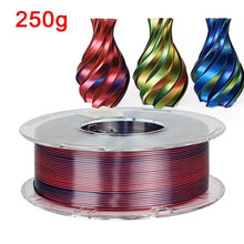 250G Silk PLA Rainbow Filament – Dual Color 1.75mm PLA for 3D Printers, Gold Blend Finish | Printin3D.co