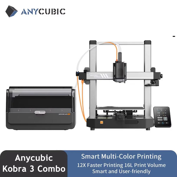 ANYCUBIC Kobra 3 Combo – Multi-Color FDM 3D Printer with 600mm/s Speed & 250×250×260mm Build Volume | Printin3D.co