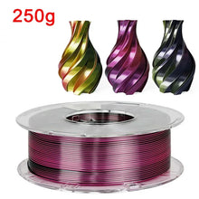250G Silk PLA Rainbow Filament – Dual Color 1.75mm PLA for 3D Printers, Gold Blend Finish | Printin3D.co