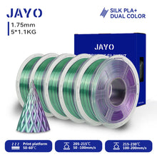 Silk PLA+ Filament – 5-Roll Bundle (1.75mm, 1.1KG Each) | Dual & Triple Rainbow Colors | Printin3D.co