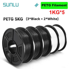 5KG Mixed 3D Printer Filament Bundle – PLA, PETG, PLA+ & Clear | 1.75mm (5 x 1KG Rolls) | Printin3D.co