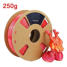 250G Silk PLA Rainbow Filament – Dual Color 1.75mm PLA for 3D Printers, Gold Blend Finish | Printin3D.co