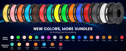 5KG Mixed 3D Printer Filament Bundle – PLA, PETG, PLA+ & Clear | 1.75mm (5 x 1KG Rolls) | Printin3D.co