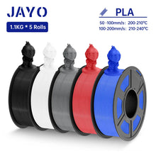 5-Roll Mixed PLA Filament Bundle – PLA+, Matte, Meta & PLA 2.0 | 1.75mm, 1.1KG Each | Printin3D.co