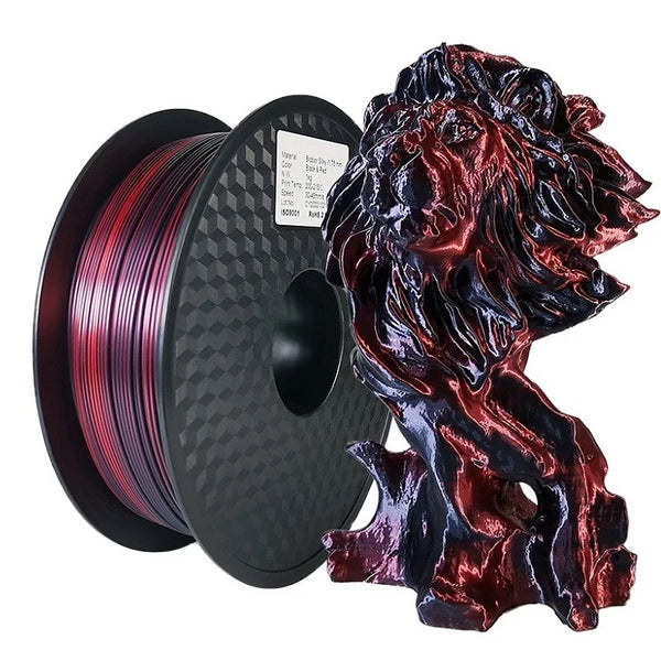 250G Silk PLA Rainbow Filament – Dual Color 1.75mm PLA for 3D Printers, Gold Blend Finish | Printin3D.co