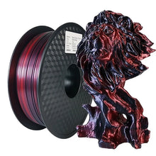 250G Silk PLA Rainbow Filament – Dual Color 1.75mm PLA for 3D Printers, Gold Blend Finish | Printin3D.co