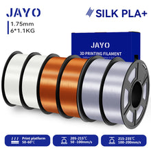 6-Roll Silk PLA+ Filament Bundle – 1.75mm | Glossy, Silky Finish for FDM Printers | Printin3D.co