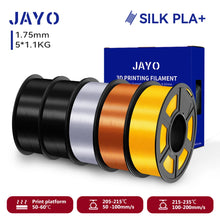 Silk PLA+ Filament – 5-Roll Bundle (1.75mm, 1.1KG Each) | Dual & Triple Rainbow Colors | Printin3D.co