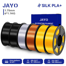 6-Roll Silk PLA+ Filament Bundle – 1.75mm | Glossy, Silky Finish for FDM Printers | Printin3D.co
