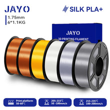 6-Roll Silk PLA+ Filament Bundle – 1.75mm | Glossy, Silky Finish for FDM Printers | Printin3D.co